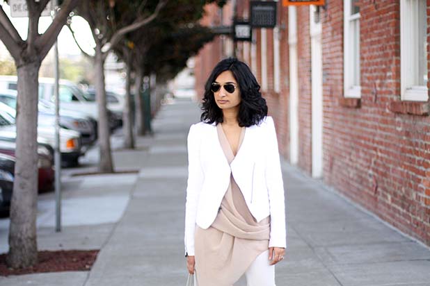 how to wear a white blazer