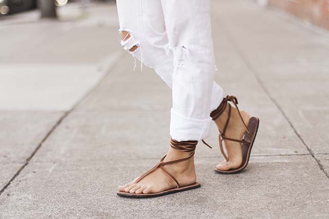 Erica Tanov tie sandals