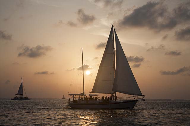 Key West sailboat sunset