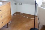 How to hide wires on floor